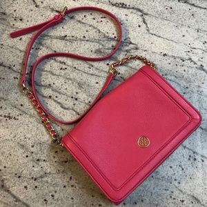 Tory Burch Pink Leather Crossover Bag